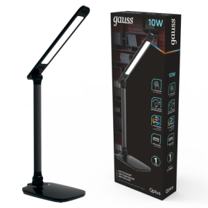 Светильник настольный Gauss Qplus модель GTL504 10W 590lm 3000-6000K 170-265V черный диммируемый USB LED 1/8/16